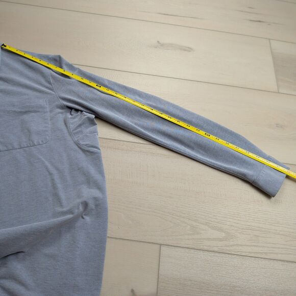 Lululemon Shirt Mens XL Blue Commission Long Sleeve Oxford Chambray Vented - Picture 8 of 10